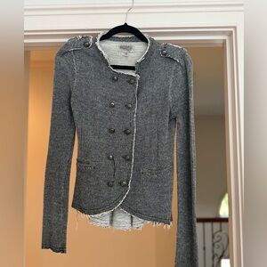 Ecote Black and White Knit double breasted sweater/jacket